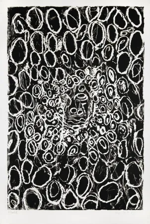 木版 Baselitz - Kopfe