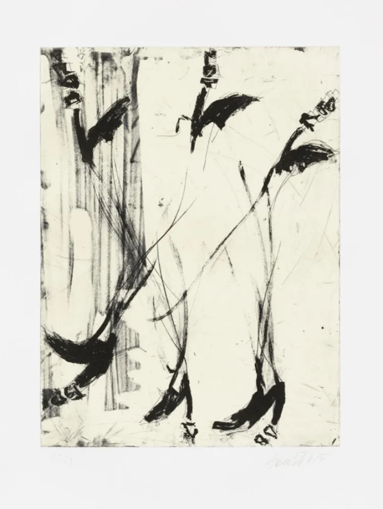 エッチングと　アクチアント Baselitz - Sono sei piedi