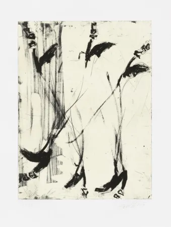 エッチングと　アクチアント Baselitz - Sono sei piedi