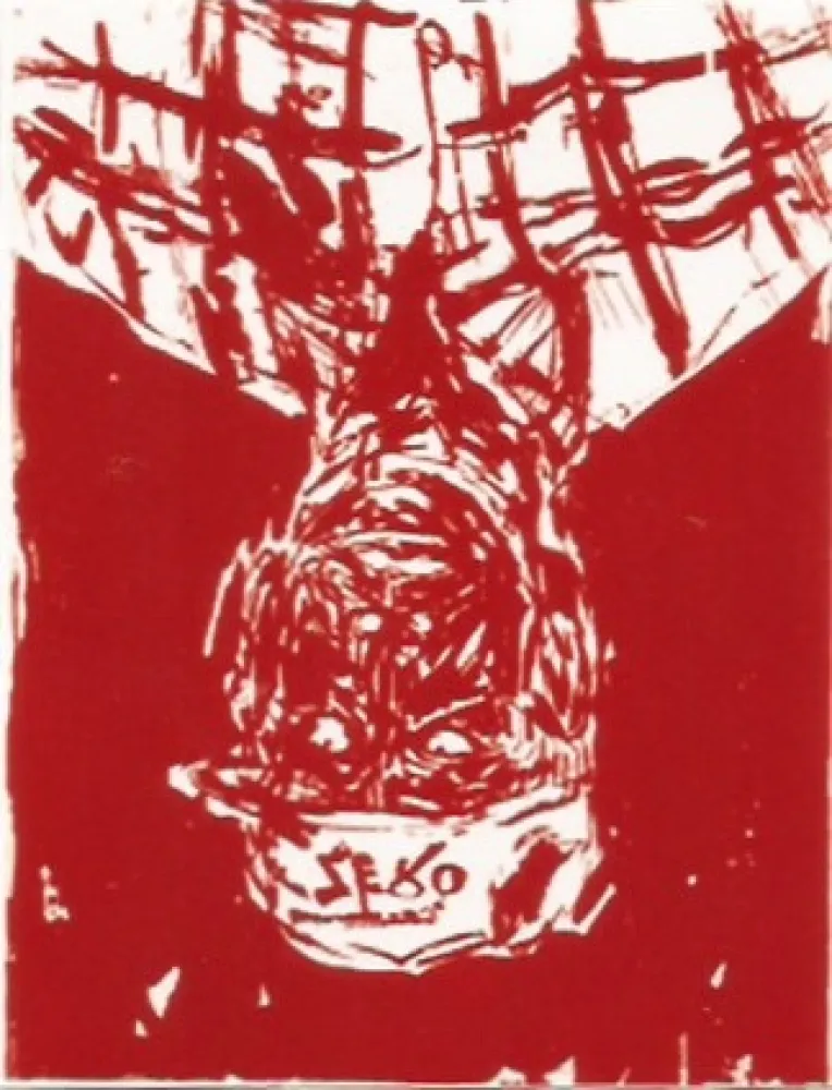 木版 Baselitz - Zero for the painter