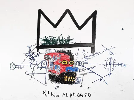 シルクスクリーン Basquiat - King Alphonso