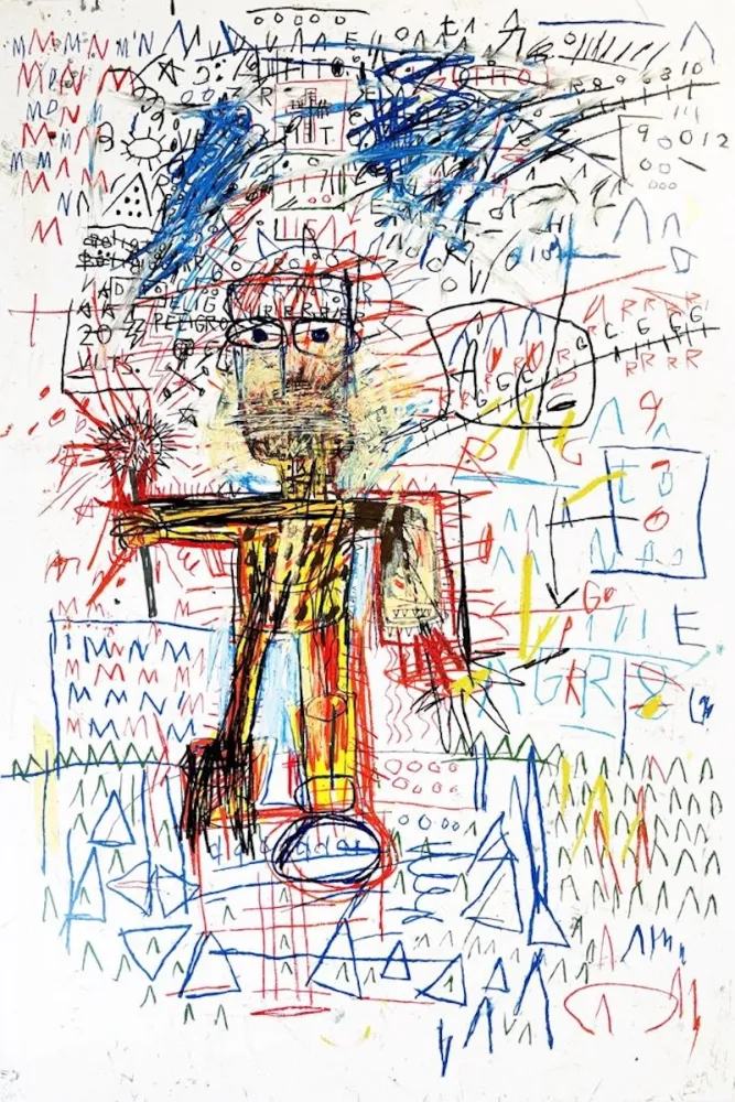 シルクスクリーン Basquiat - Untitiled IV from The Figures Portfolio
