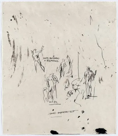 シルクスクリーン Basquiat - Untitled 5 (from Leonardo)