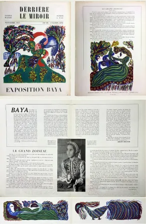 挿絵入り本 Baya - Derrière le Miroir n° 6. BAYA. 6 lithographies en couleurs (( pour l'exposition de 1947 à la Galerie Maeght) TIRAGE ORIGINAL