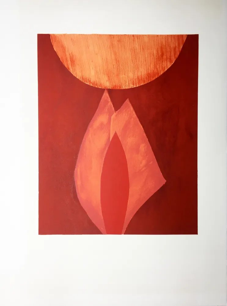 リトグラフ Bazaine - AFF AVT MAM (BLASONS). Lithographie originale de 1975.