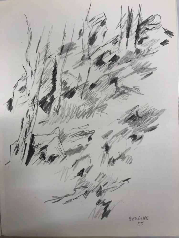 リトグラフ Bazaine - Dessin 1955
