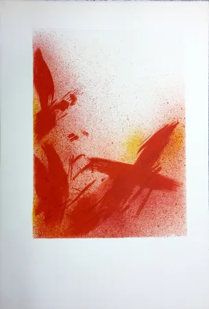リトグラフ Bazaine - MONOGRAPHIE EN ROUGE (1975) sur vélin d'Arches.