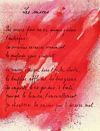 リトグラフ Bazaine - Placard Frenaud