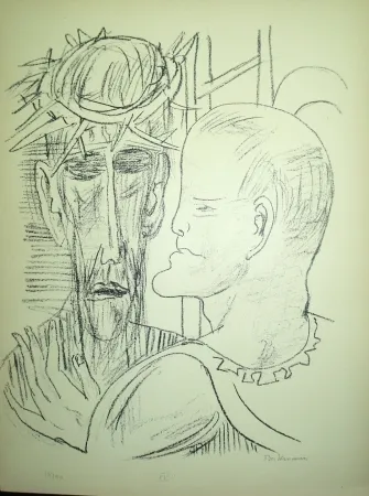 リトグラフ Beckmann - Christ and Pilate