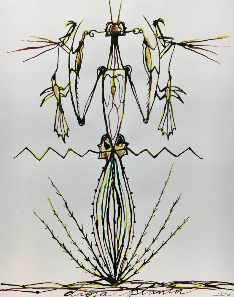 シルクスクリーン Bedia - Dama Mantis