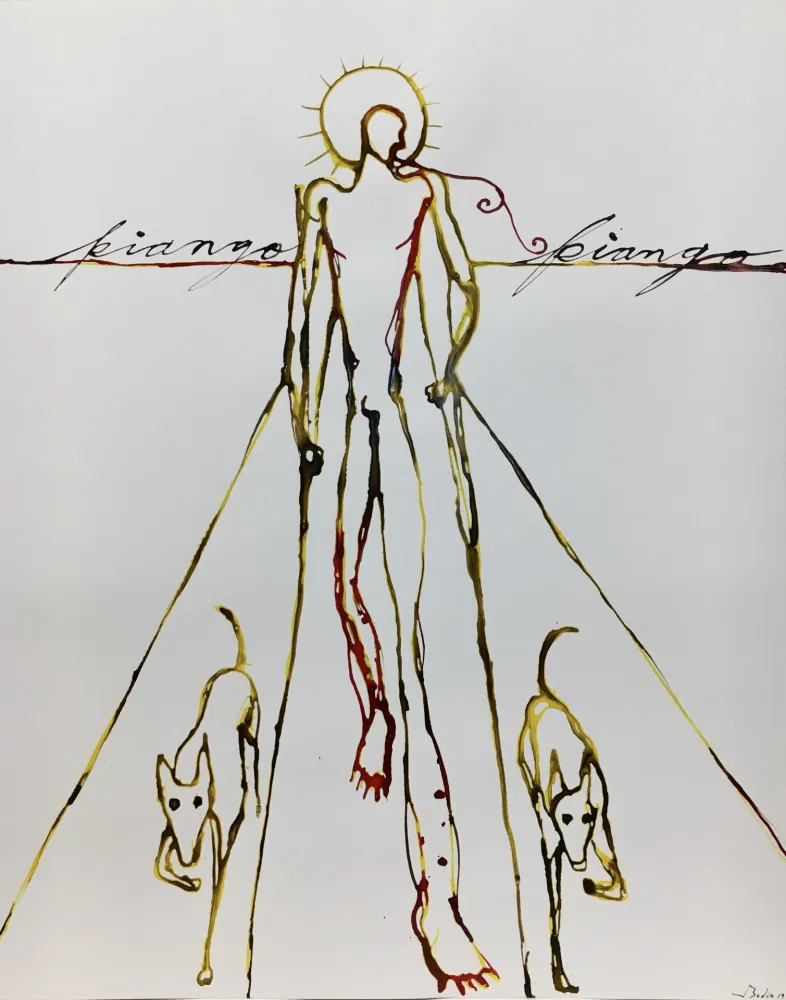 シルクスクリーン Bedia - Piango, Piango