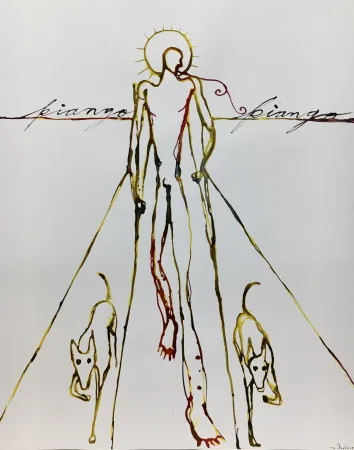 シルクスクリーン Bedia - Piango, Piango