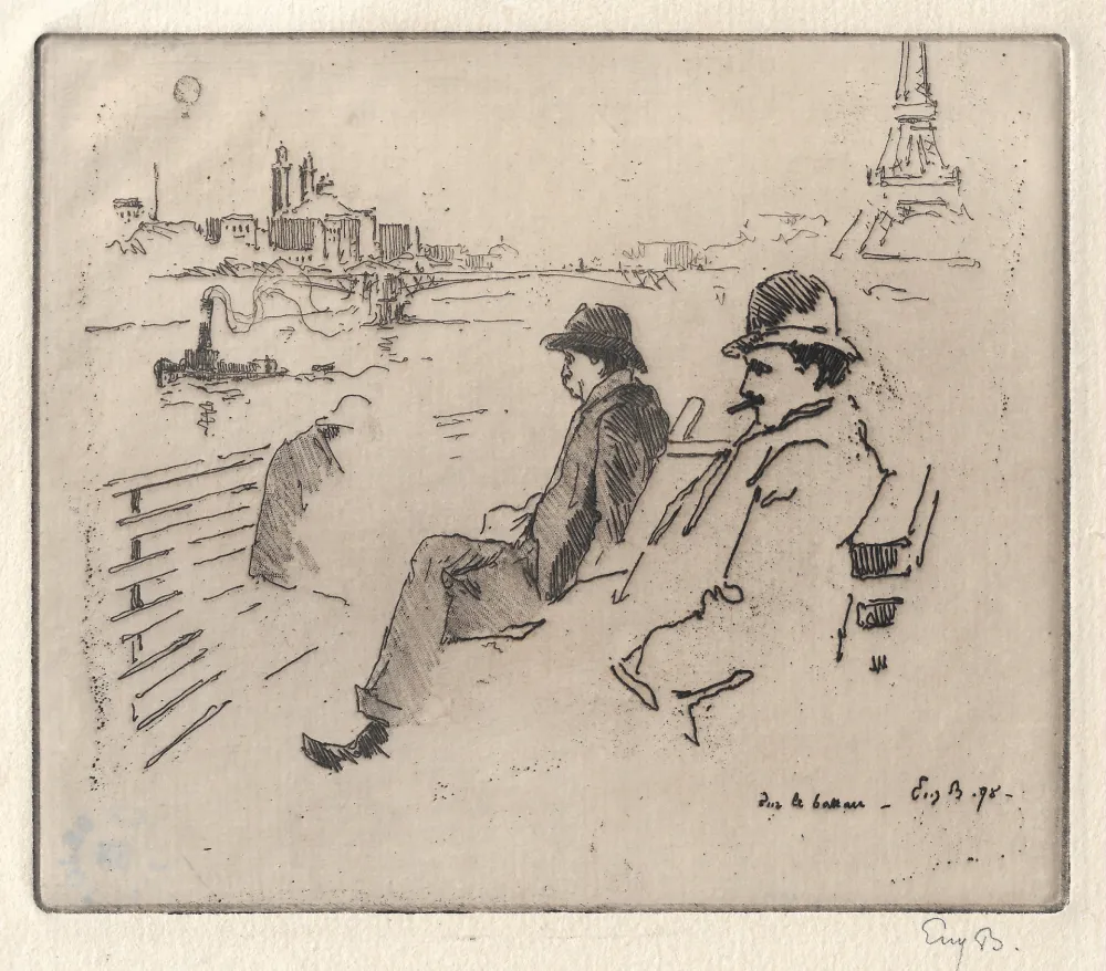 彫版 Bejot - Sur le bateau