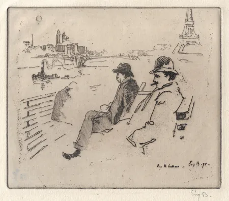 彫版 Bejot - Sur le bateau