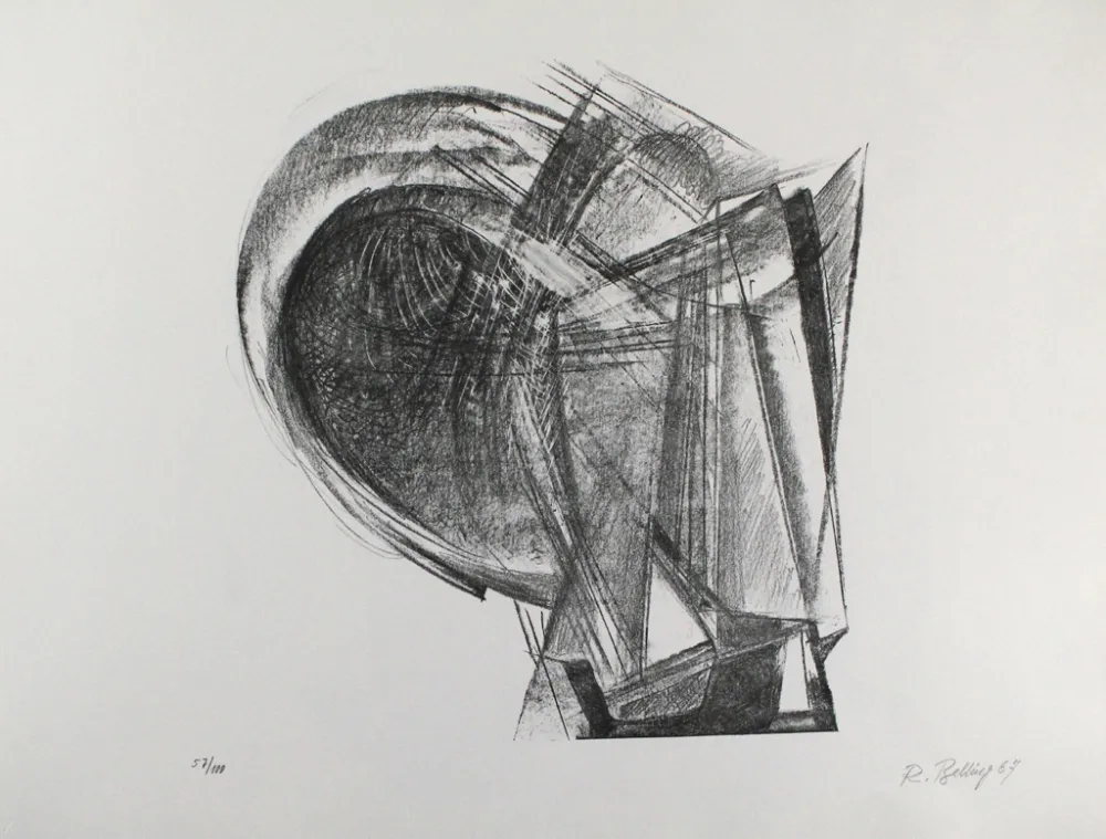 リトグラフ Belling - Entwurf für Metallplatten und Draht II 