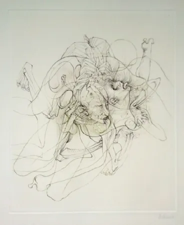 エッチングと　アクチアント Bellmer - Dialogue entre un prêtre et un moribond