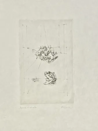 技術的なありません Bellmer -  Eau-forte Couple, circa 1971 - Epreuve d'artiste sur papier de soie