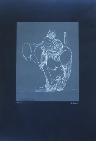 エッチング Bellmer - Femme avalant un serpent