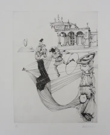 エッチングと　アクチアント Bellmer - Filles et cerceau