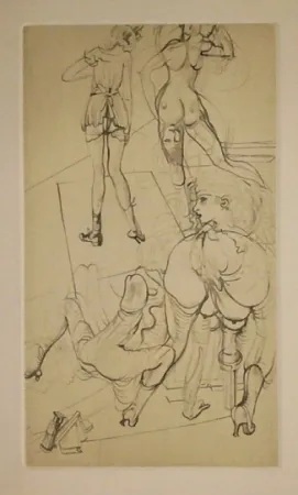 エッチング Bellmer - Gravure inedite