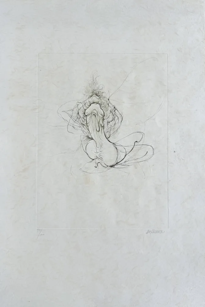 エッチング Bellmer - La bataille (D. 118)