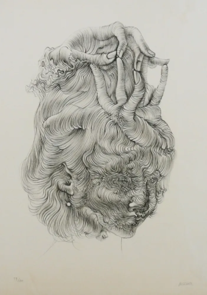 リトグラフ Bellmer - LE CHAPEAU MAIN