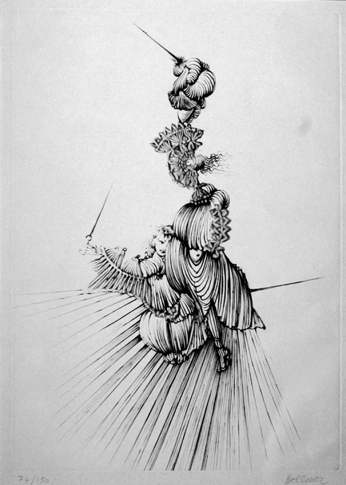 エッチング Bellmer - Miroir de Songes