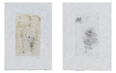 彫版 Bellmer - MODE D'EMPLOI. Suite des 7 gravures signées sur Japon nacré (1967)