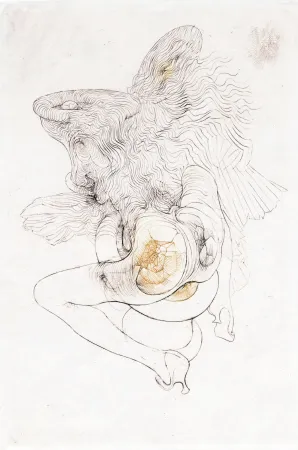 エッチングと　アクチアント Bellmer - SUITE EN COULEURS DES 6 GRAVURES POUR 