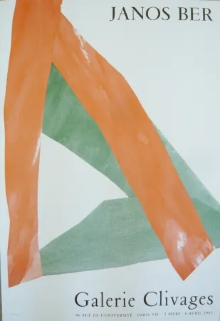 掲示 Ber - Affiche exposition galerie Clivages 