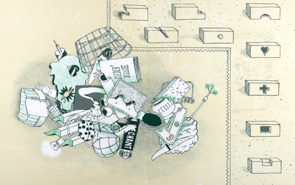 リトグラフ Bertholo - Composition, 1964