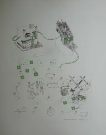 リトグラフ Bertholo - Sans titre