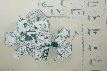 リトグラフ Bertholo - Sans titre