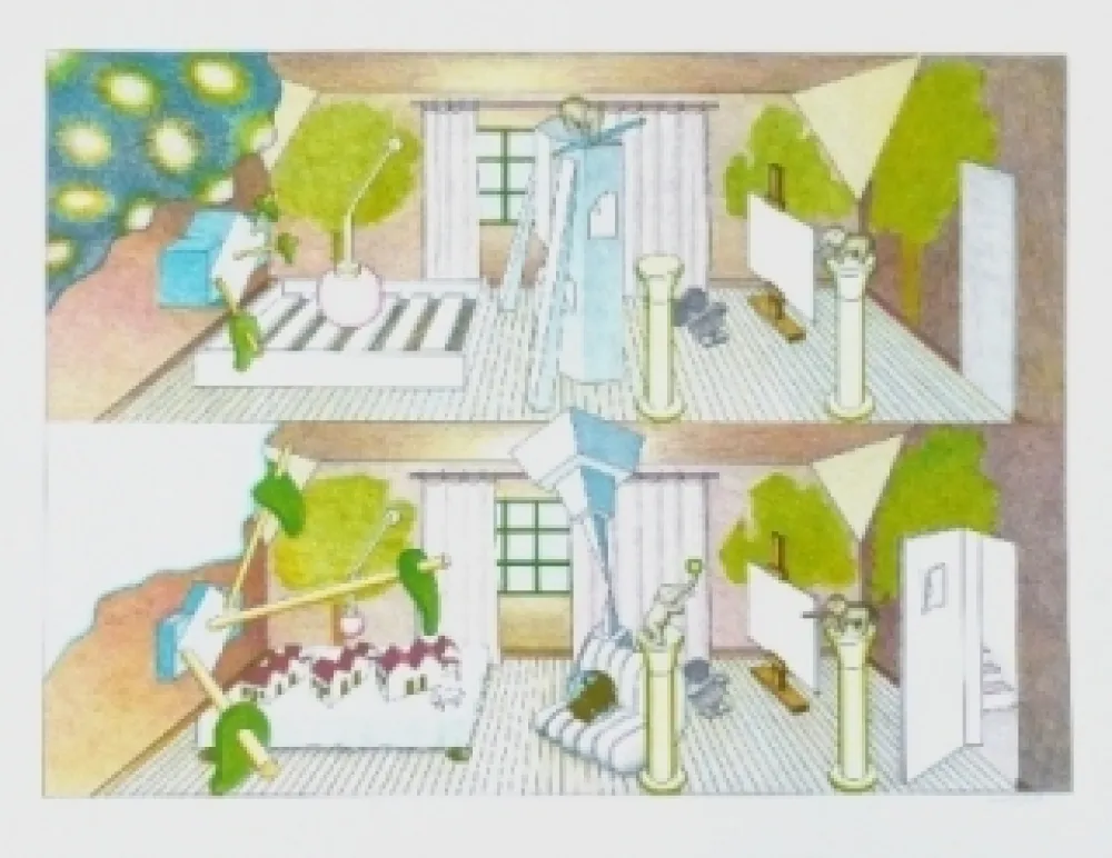 リトグラフ Bertholo - Sans titre