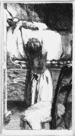 エッチング Besnard - La pupée