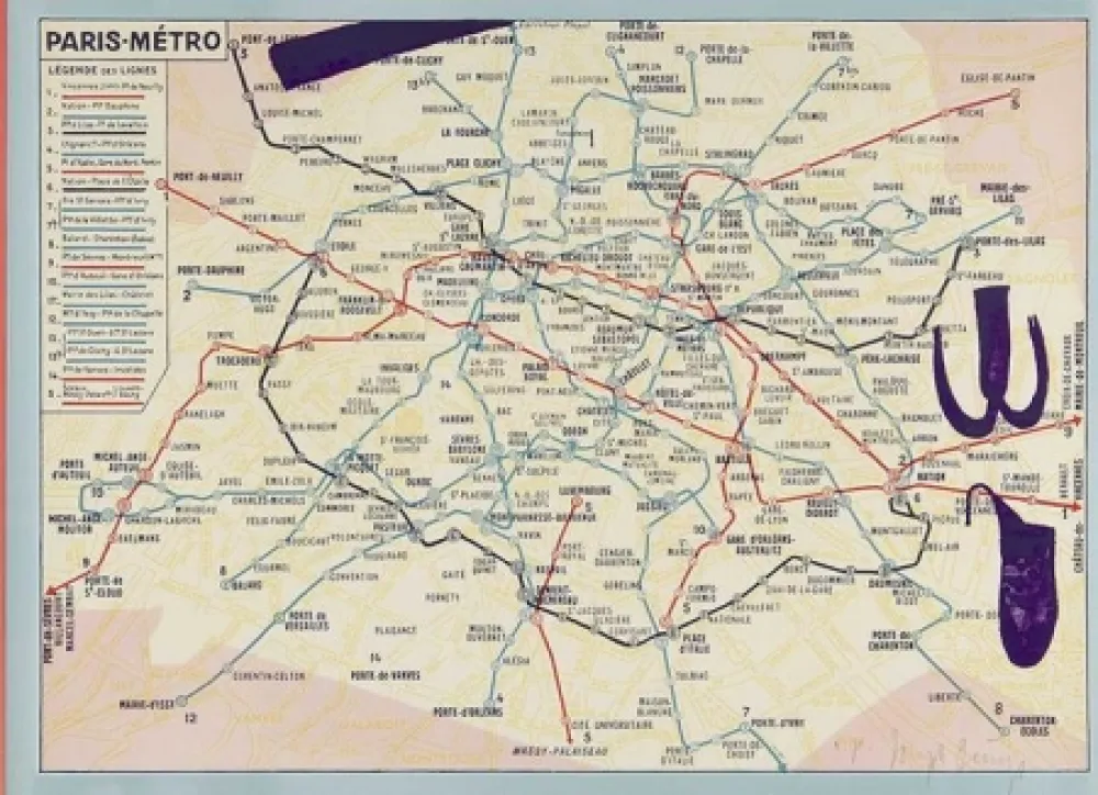 リトグラフ Beuys - Initiation Gauloise