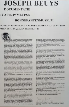 オフセット Beuys - Joseph Beuys, Documentatie, 12 Apr.-19. Mei 1975, Bonnefantenmuseum