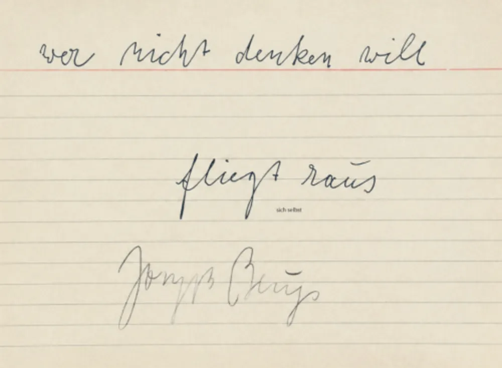 多数の Beuys - Sich selbst (wer nicht denken will fliegt raus)
