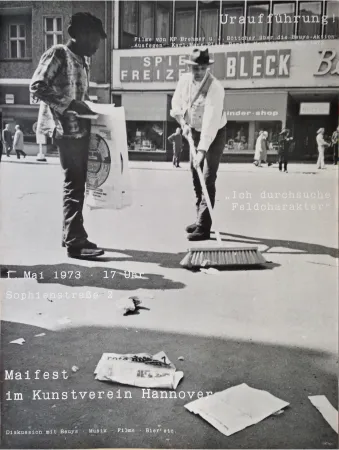 オフセット Beuys - „Uraufführung! Filme von KP Brehmer u. J. Böttcher über die Beuys-Aktion 'Ausfegen'