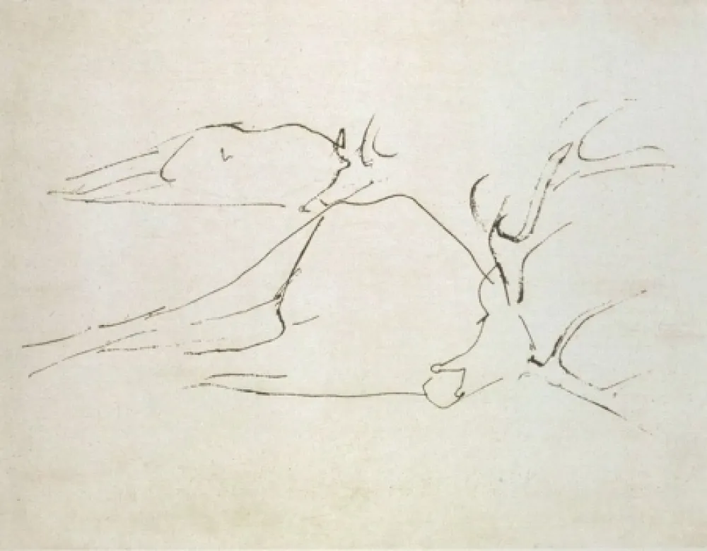 エッチングと　アクチアント Beuys - Zirkulationszeit: Tote Hirsche