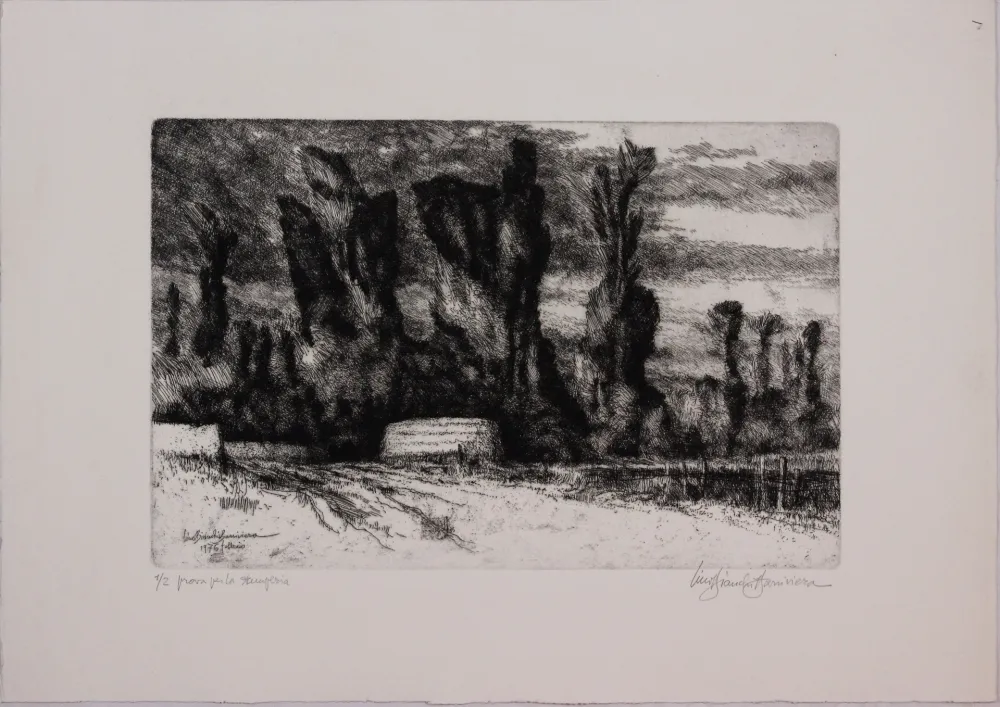 エッチング Bianchi Barriviera - Untitled