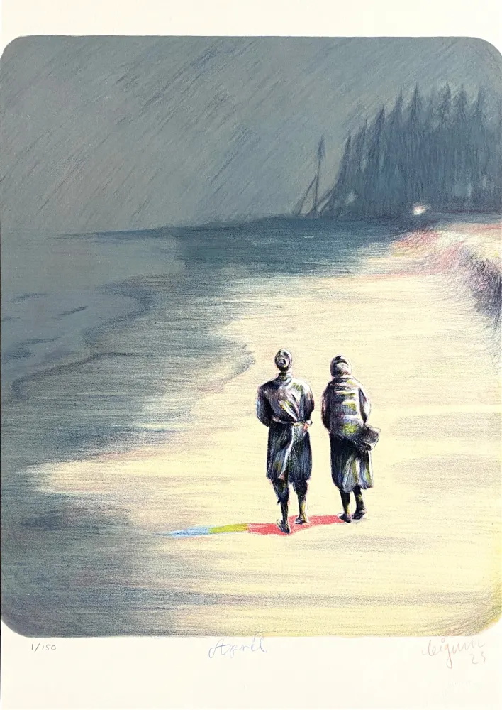 リトグラフ Bigum - April