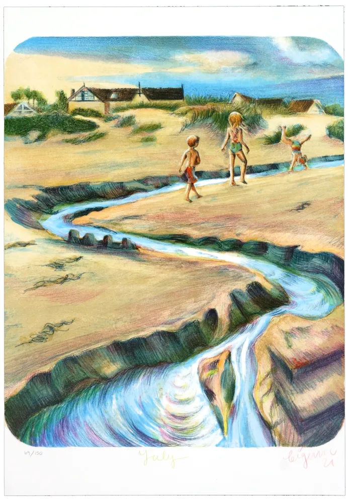 リトグラフ Bigum - July