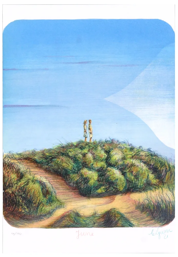 リトグラフ Bigum - June