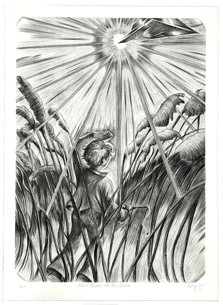 リトグラフ Bigum - New times all the times 