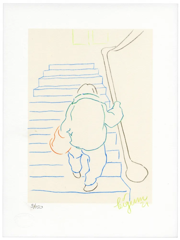 リトグラフ Bigum - Sans Titre