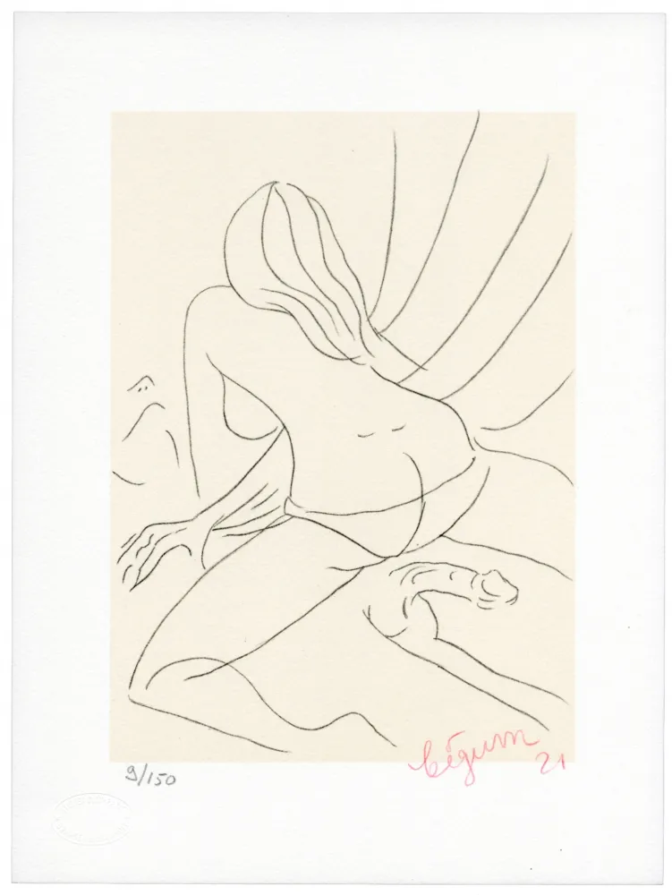 リトグラフ Bigum - Sans titre