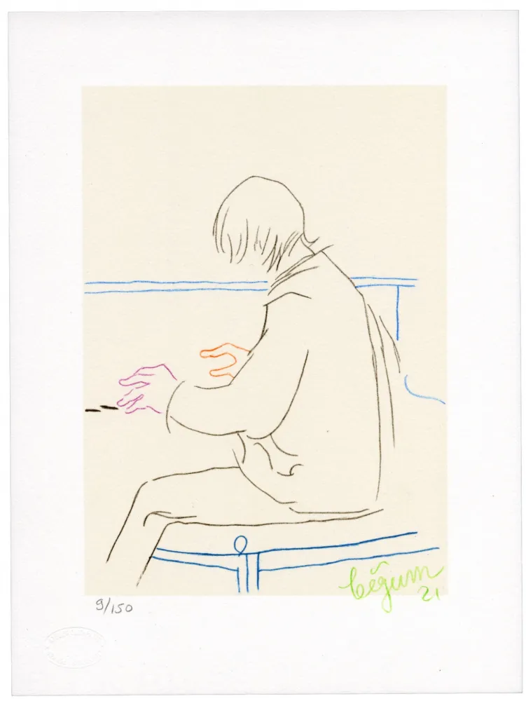 リトグラフ Bigum - Sans titre