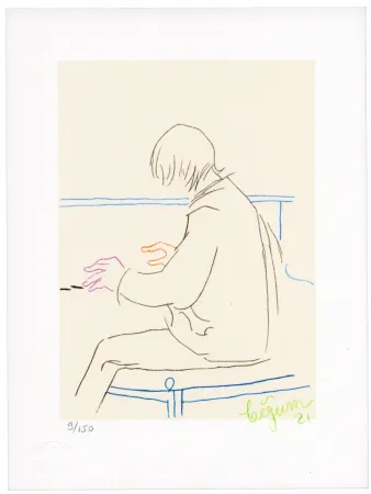 リトグラフ Bigum - Sans titre