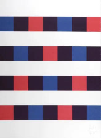 リトグラフ Bill - Geometric Composition, 1979 - Hand-signed